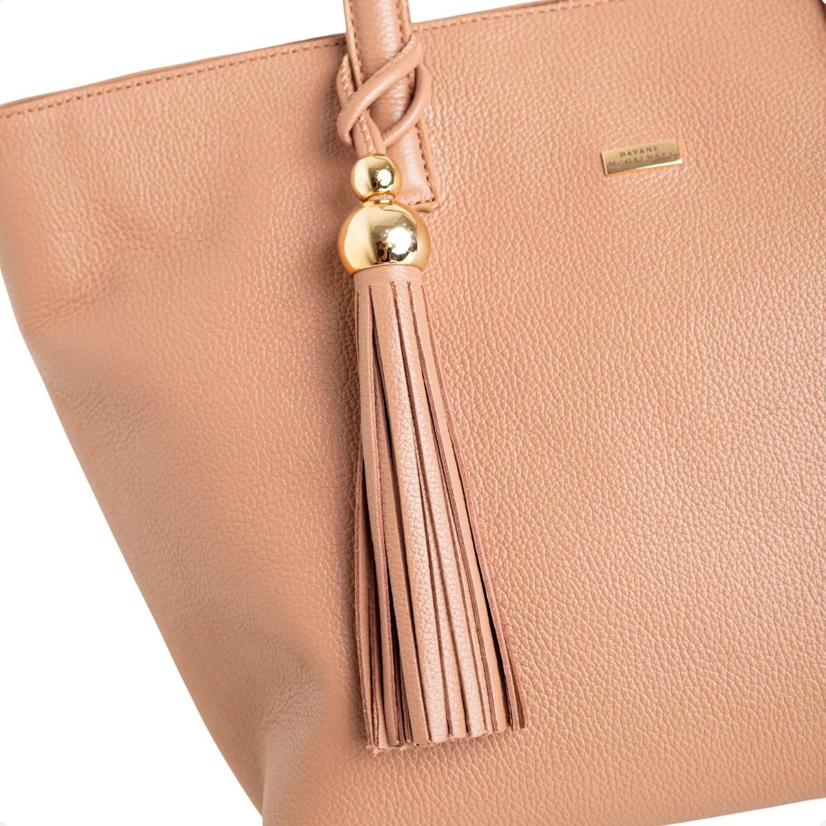Bolsa Tote Dm Tassel Nude Mocacchino 7