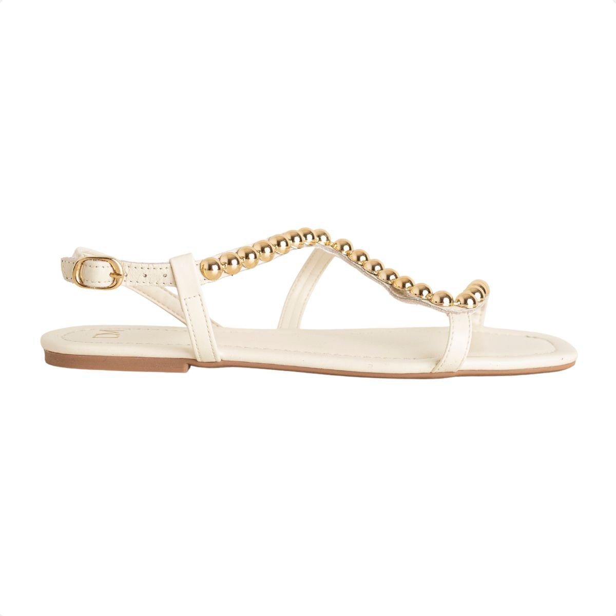 Sandália Rasteira Dm Aurora Branco