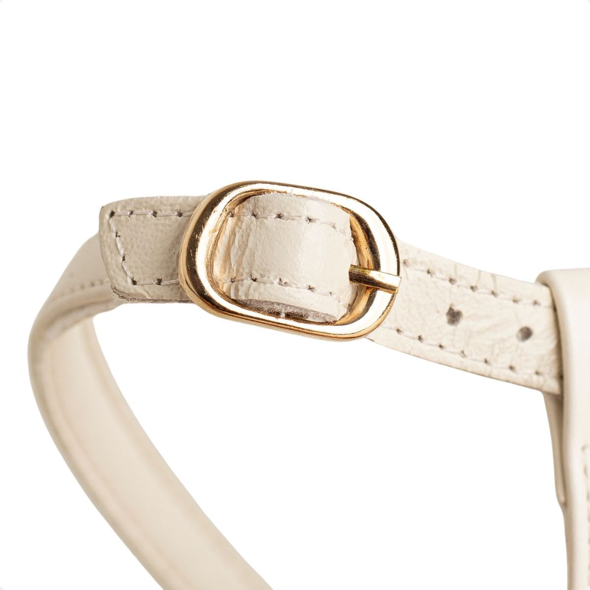 Sandália Rasteira Dm Aurora Branco Marfim 7