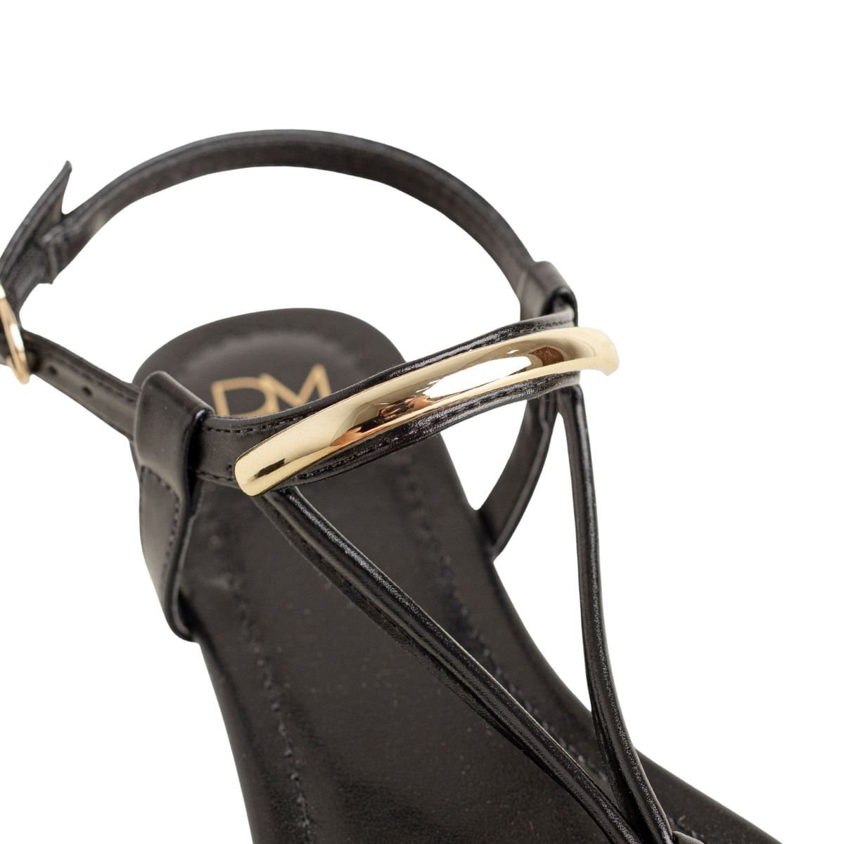 Sandália Rasteira Dm Charm Preta Preto 3