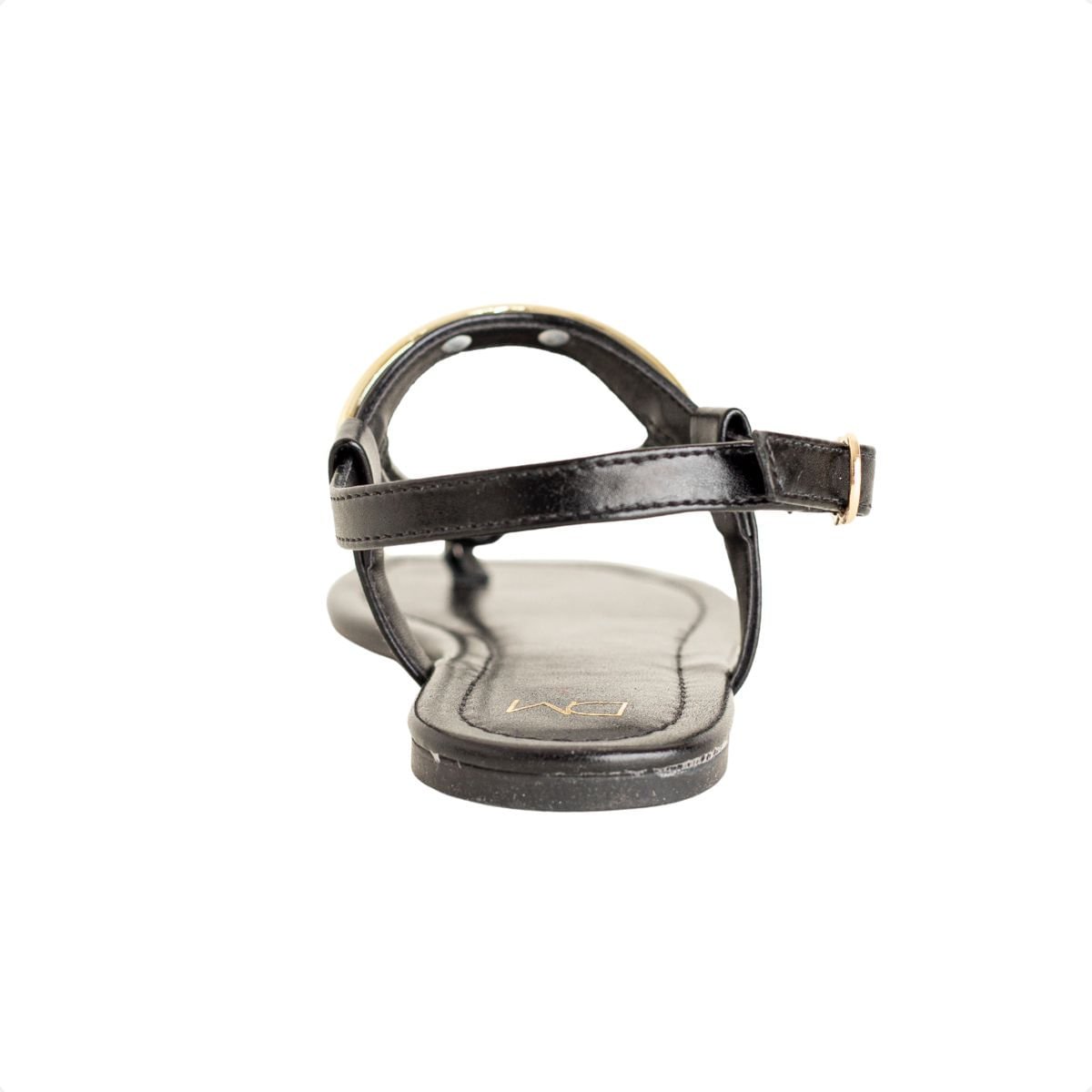 Sandália Rasteira Dm Charm Preta Preto 4