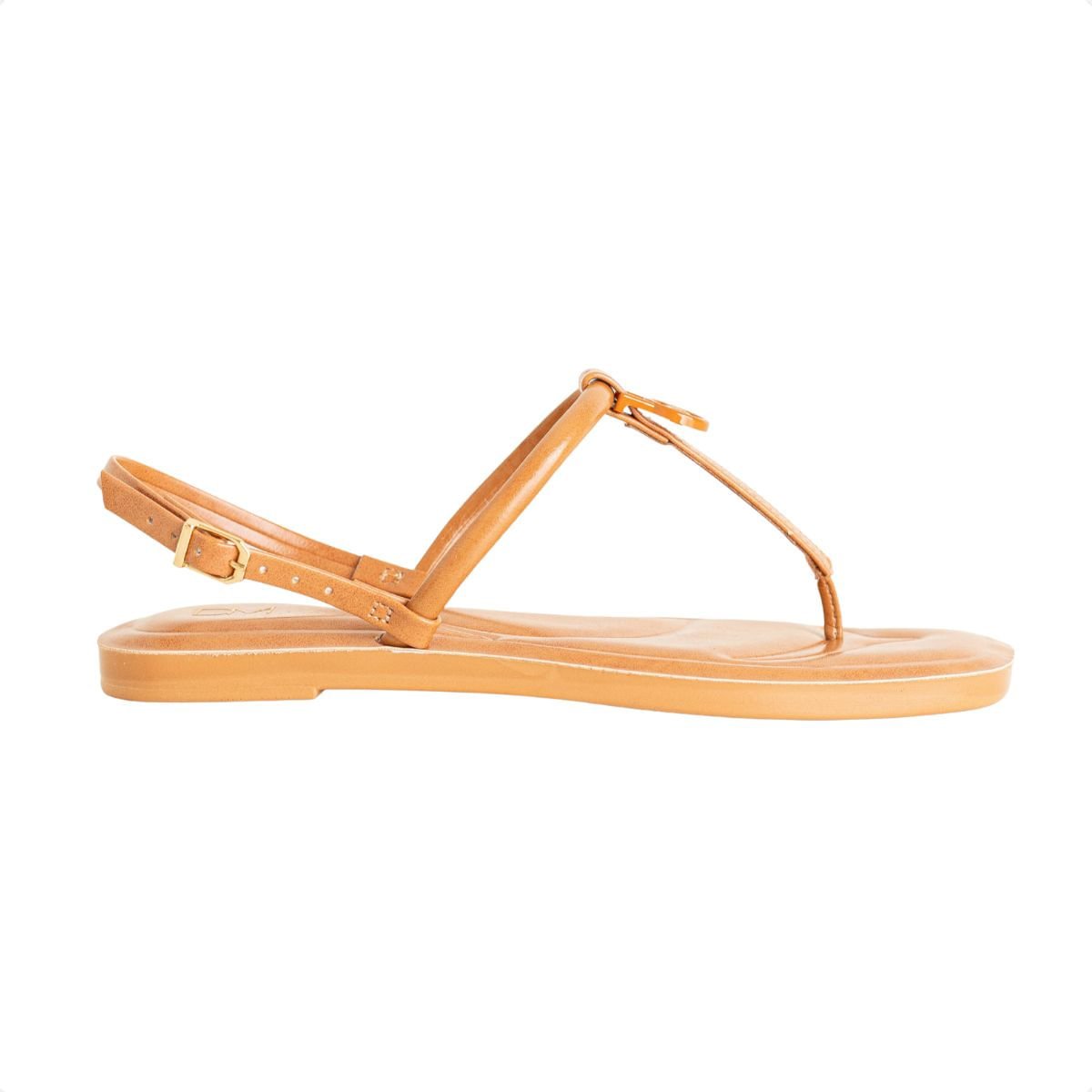 Sandália Rasteirinha Dm Minimal Chic Caramelo