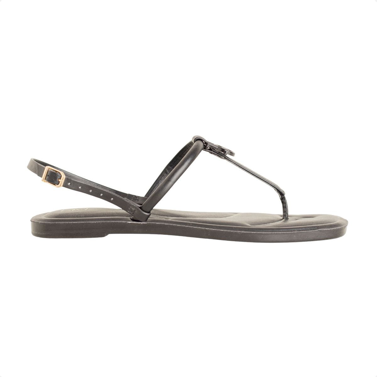 Sandália Rasteirinha Dm Minimal Chic Preta