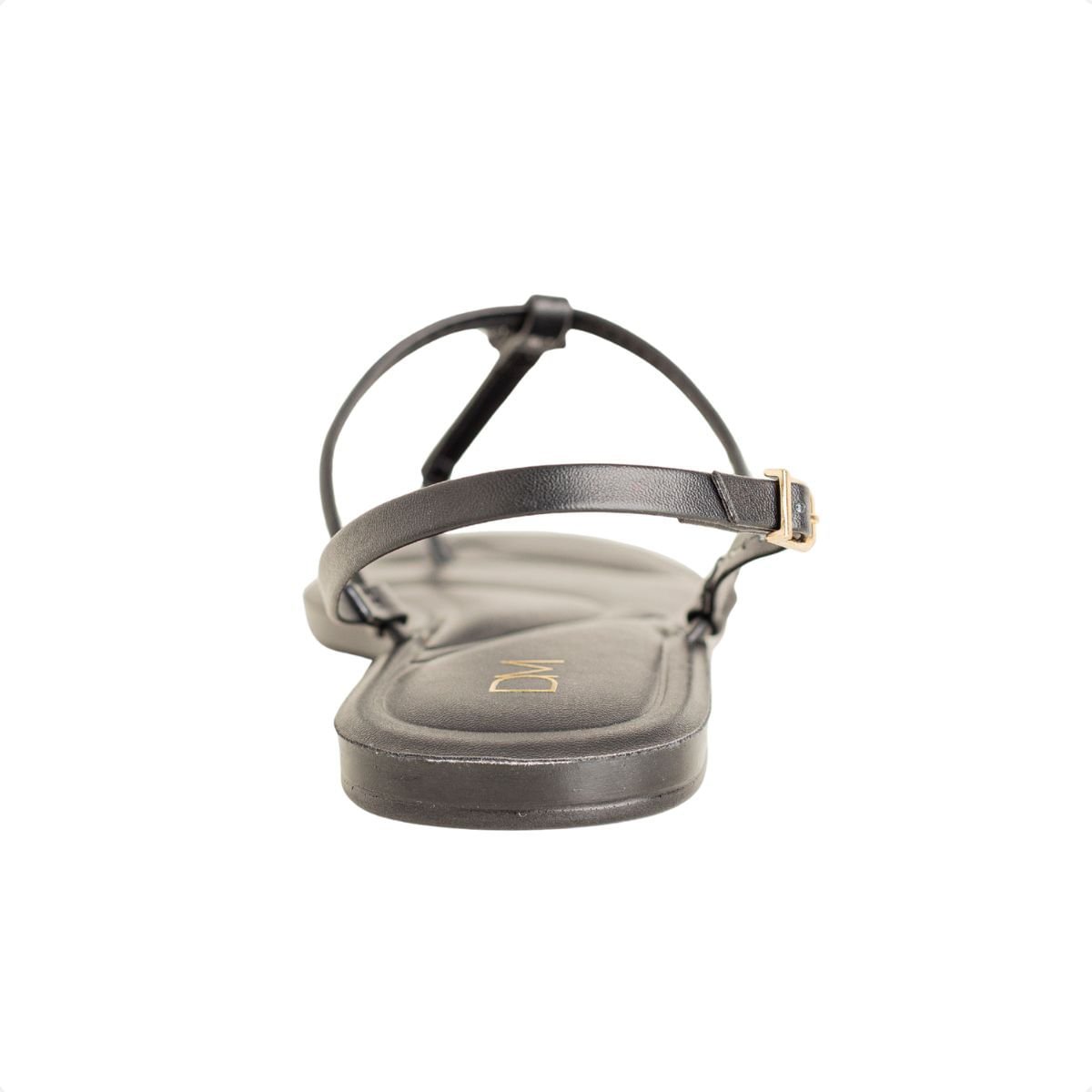 Sandália Rasteirinha Dm Minimal Chic Preta Preto 4