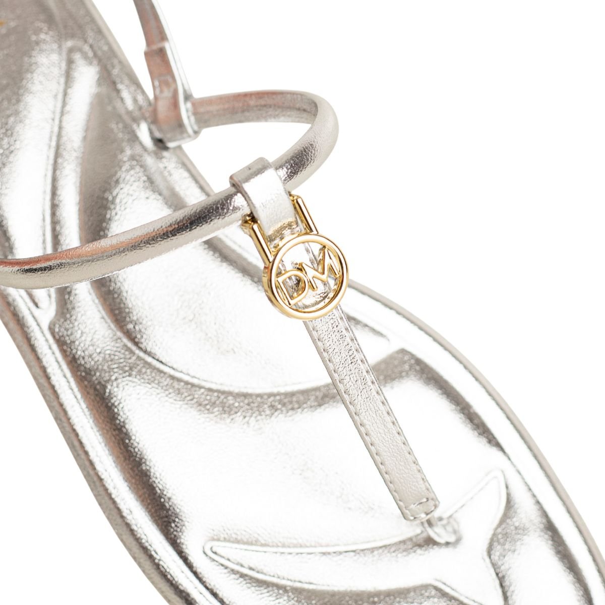 Sandália Rasteirinha Dm Minimal Chic Prata Prata 3