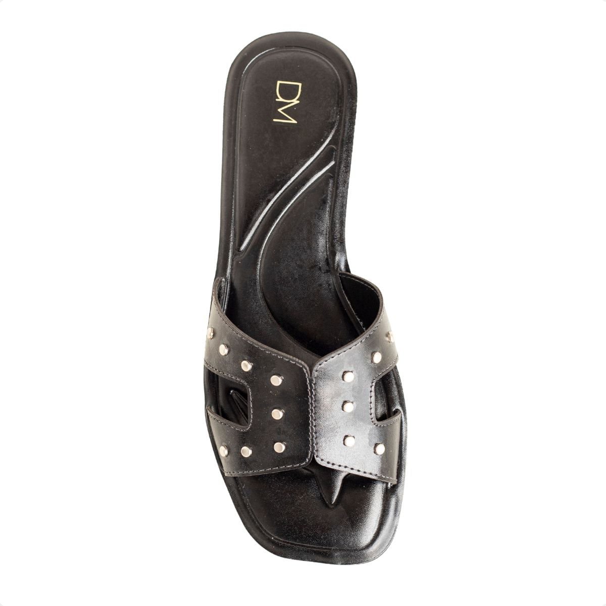 Tamanco Rasteiro Dm Nice Preta Preto 6