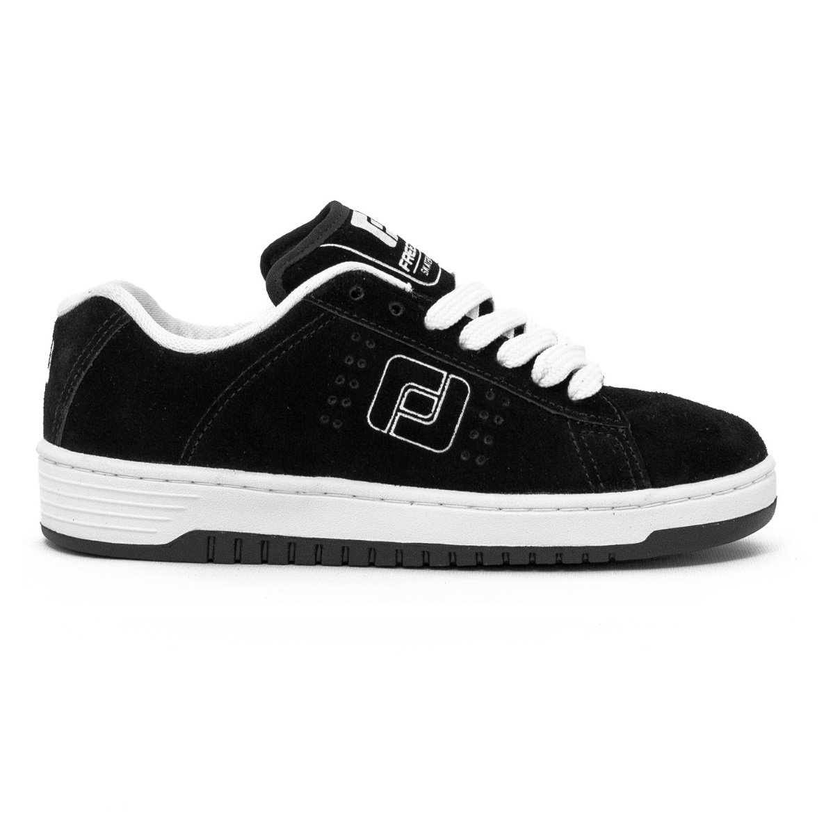 Tenis Freeday Jab FR25010 Camurca - Preto-Branco Preto 1