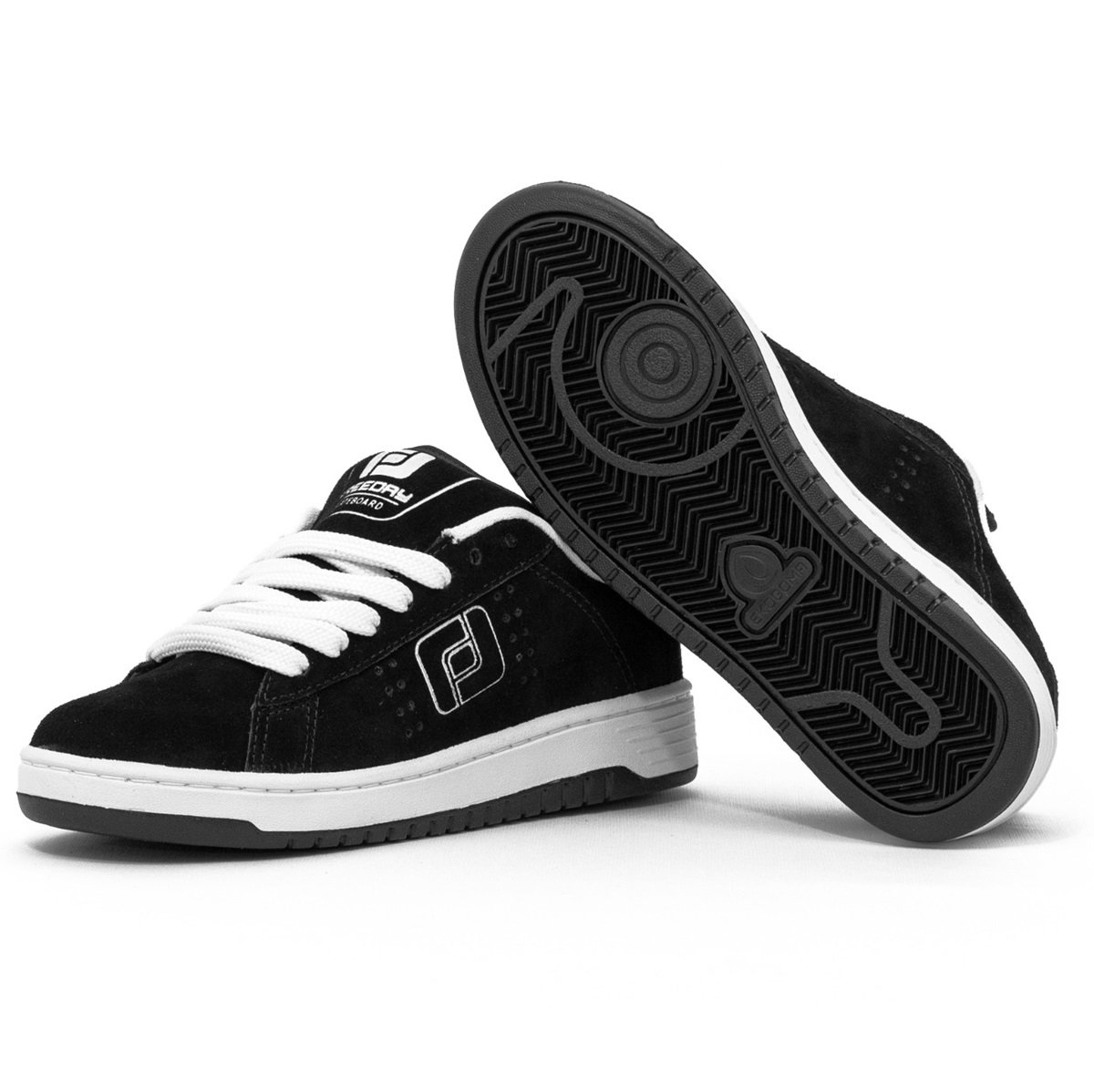 Tenis Freeday Jab FR25010 Camurca - Preto-Branco Preto 3