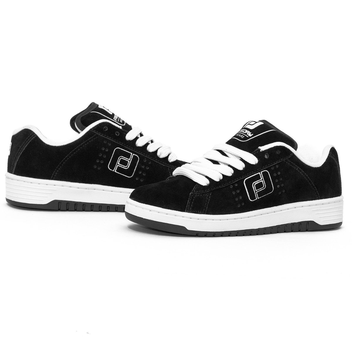 Tenis Freeday Jab FR25010 Camurca - Preto-Branco Preto 4
