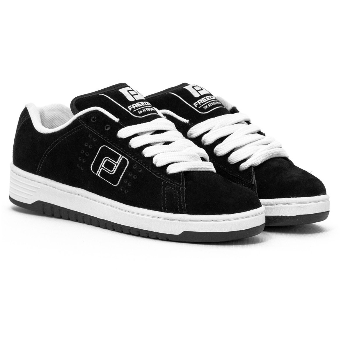 Tenis Freeday Jab FR25010 Camurca - Preto-Branco Preto 6