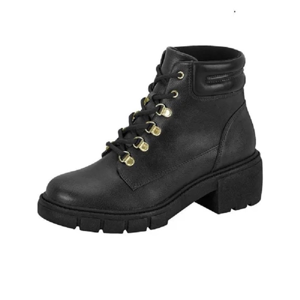 Bota Feminina Beira Rio Zurique 9077-202 Preto Preto 2