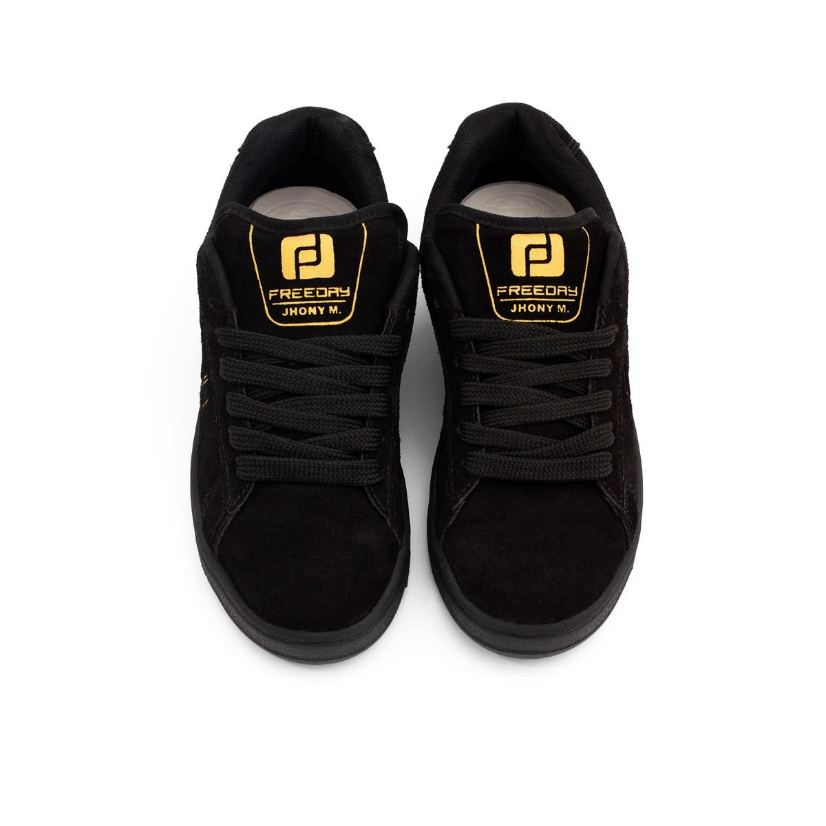 Tenis Freeday Jab FR25027 Camurca - Preto-Ouro-Preto Preto 2