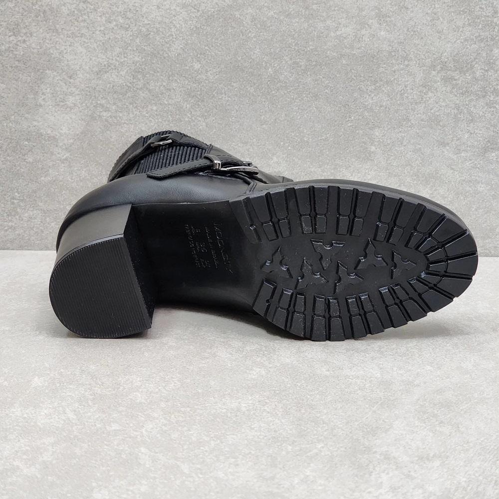 Bota Chelsea Feminina Mooncity Salto Grosso 73132 Preto 4