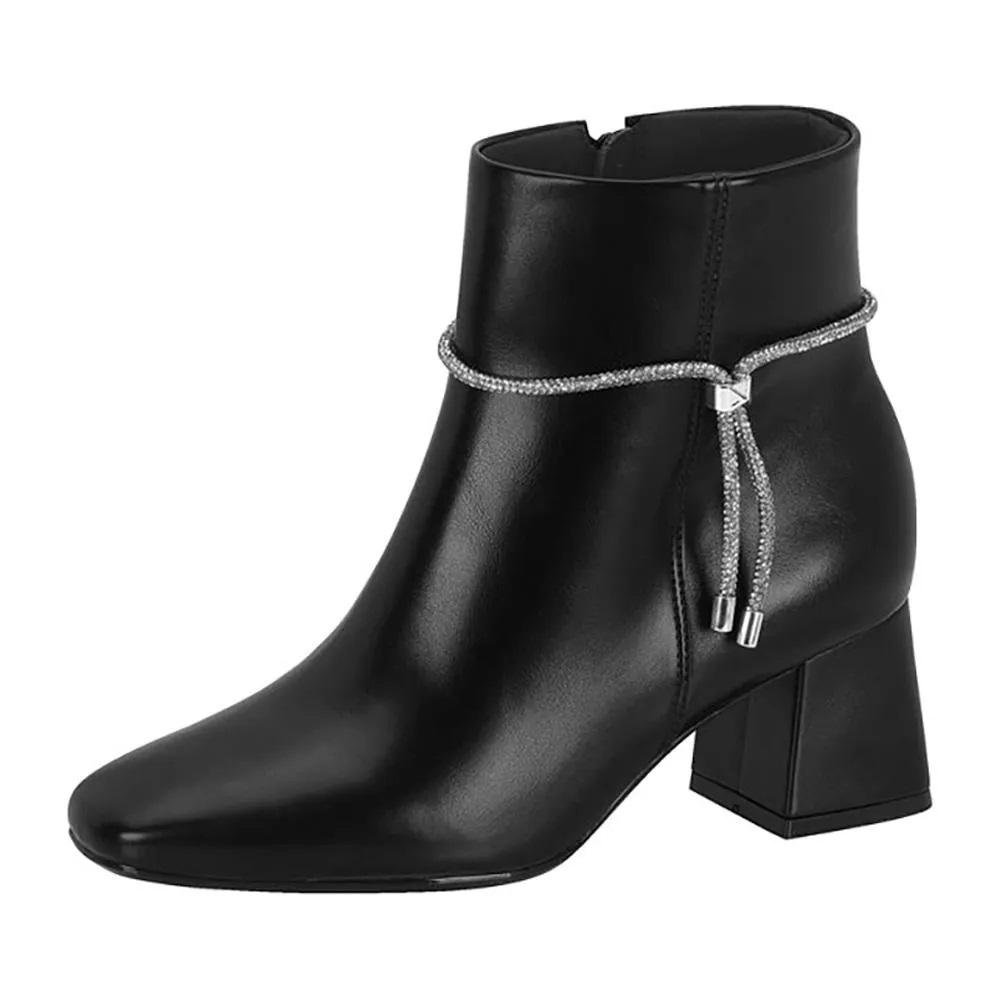 Bota Feminina Cano Curto Vizzano Salto Bloco 3098.102 Preto 3