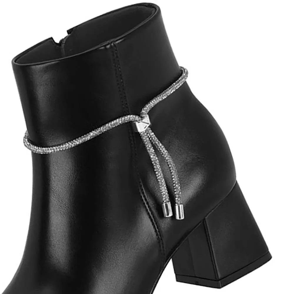 Bota Feminina Cano Curto Vizzano Salto Bloco 3098.102 Preto 4