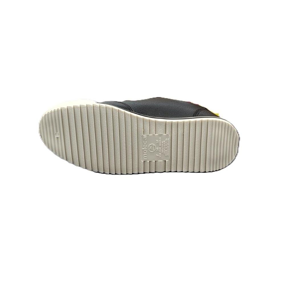 Tênis Casual Feminino Moleca Napa 5818.101 Preto 5