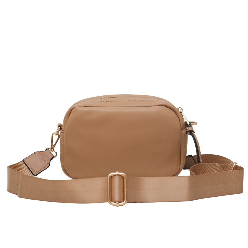 Bolsa Feminina Transversal Dayane Magalhães Bege Marrom 4