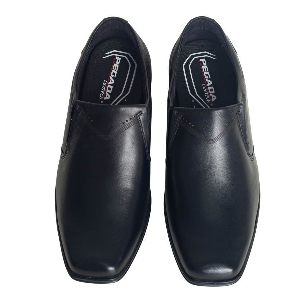 Sapato Masculino Adulto Social Em Couro Pegada Preto Preto 3