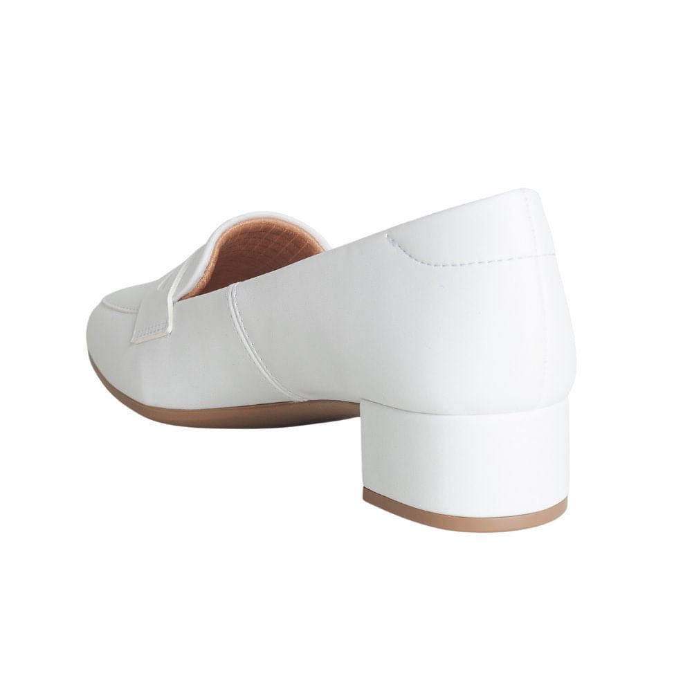 Sapato Fem Salto Medio Santinelli 1476-036 Branco