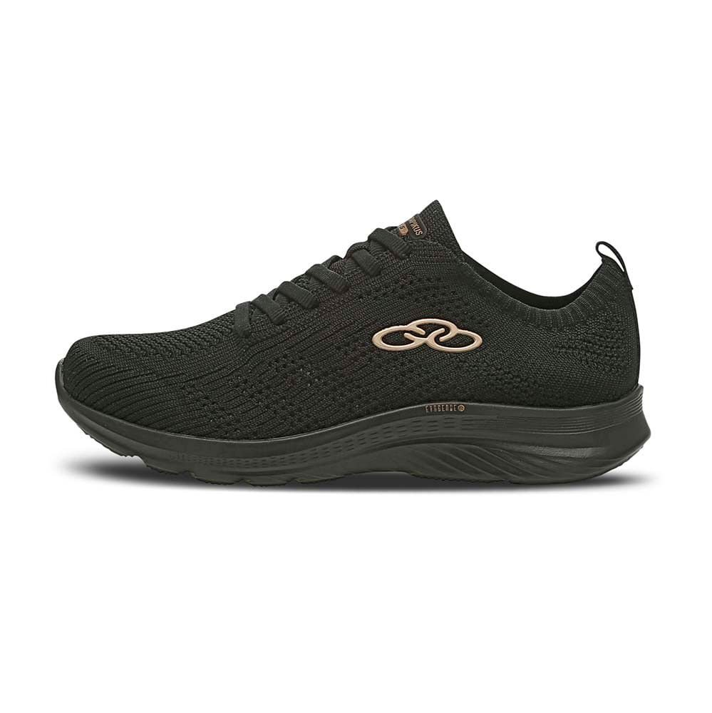Tênis Running Feminino Olympikus 130g Ultraleve Preto Preto 3