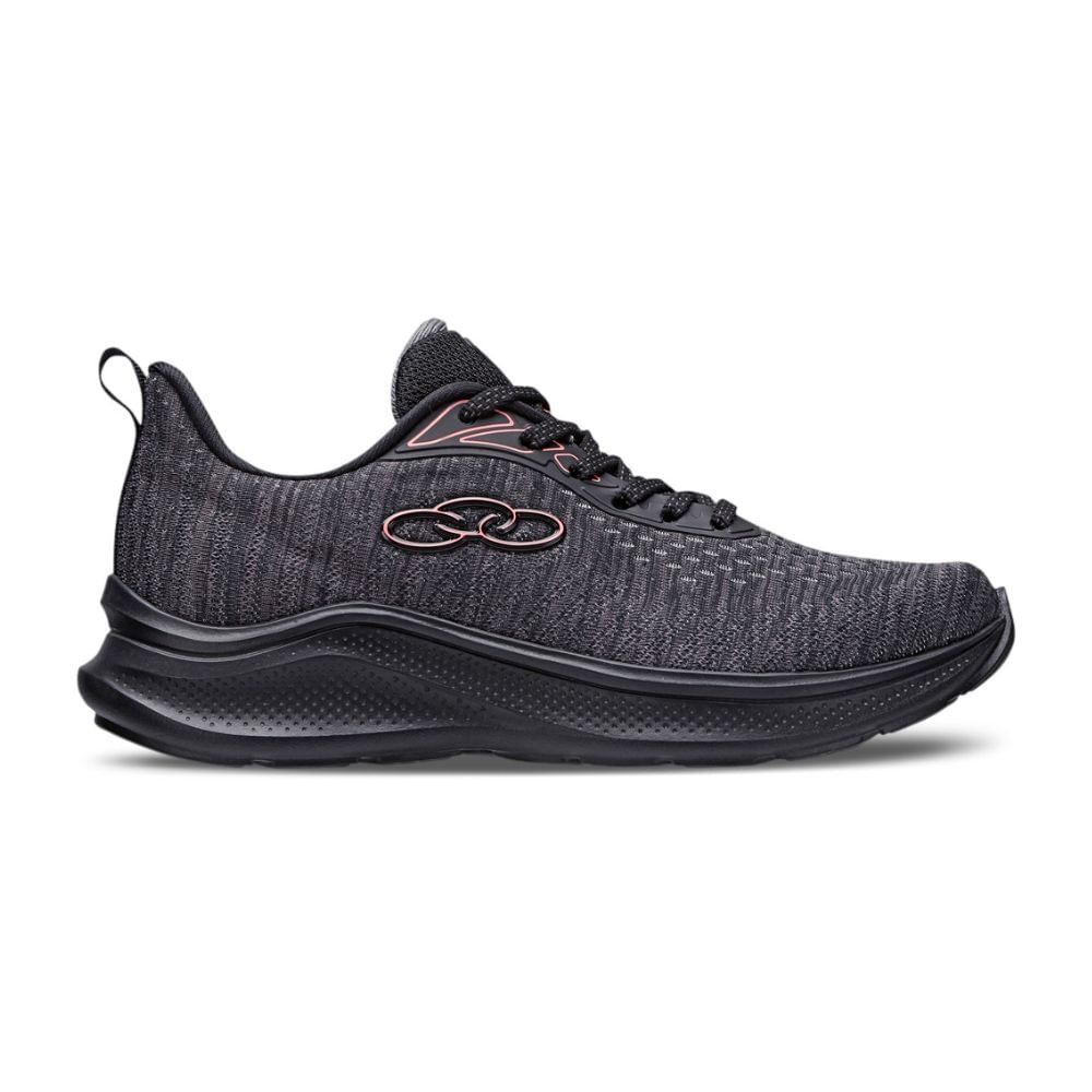 Tênis Running Feminino Olympikus Nyx Preto E Chumbo Multicores 4