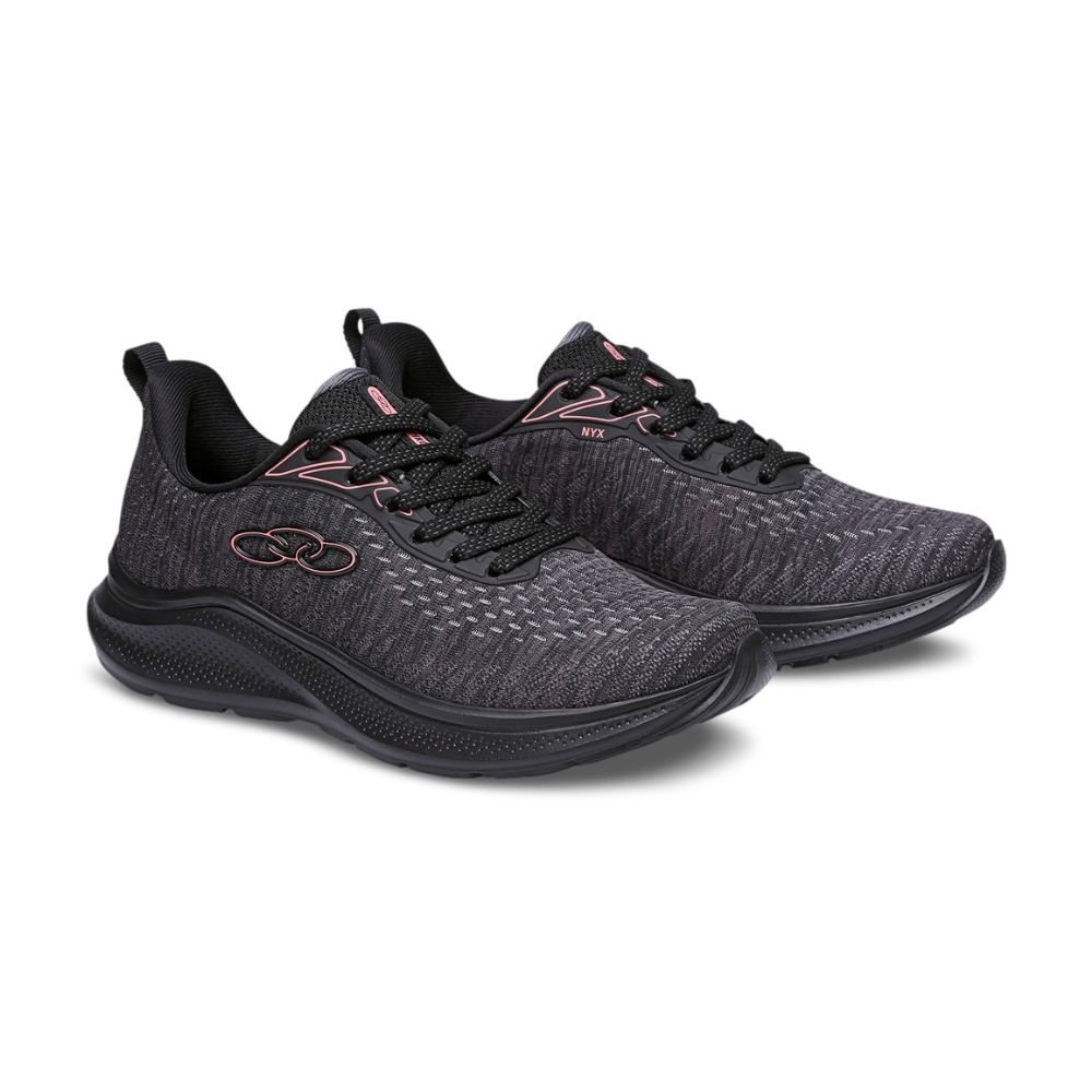 Tênis Running Feminino Olympikus Nyx Preto E Chumbo 1