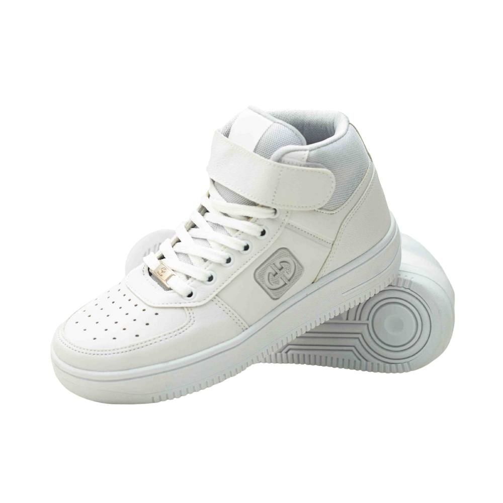 Tênis Masculino Cano Alto Street Ollie Premium Branco Branco 3