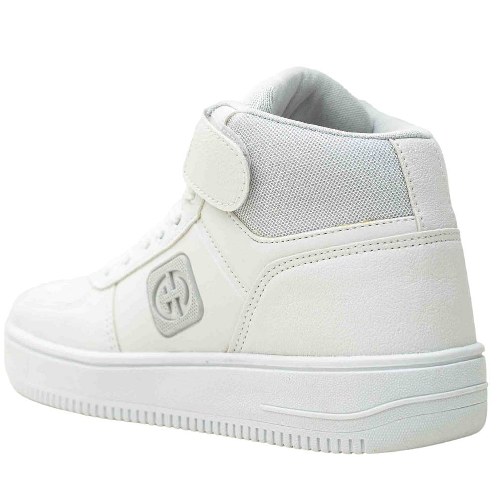 Tênis Masculino Cano Alto Street Ollie Premium Branco Branco 4