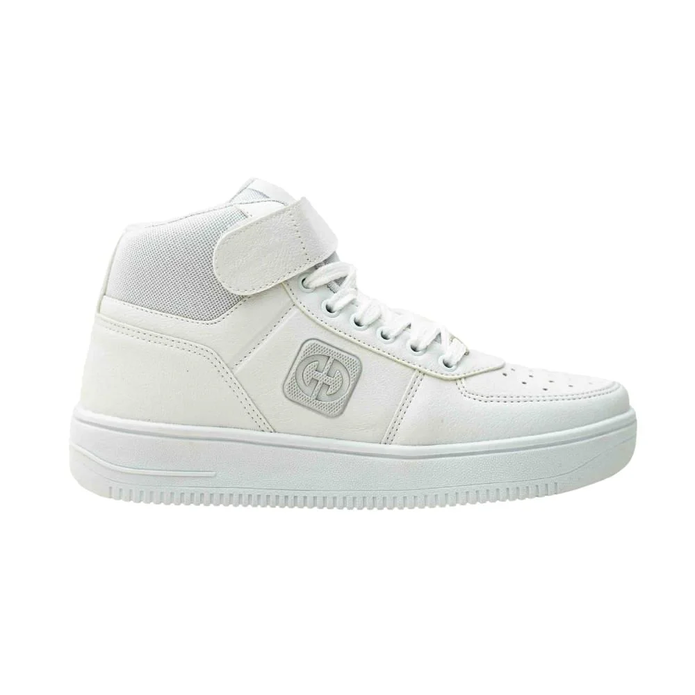 Tênis Masculino Cano Alto Street Ollie Premium Branco Branco 5