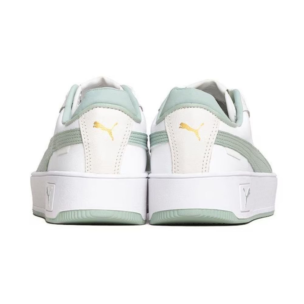 Tênis Casual Feminino Puma Carina Street Bdp Branco E Verde Branco 3