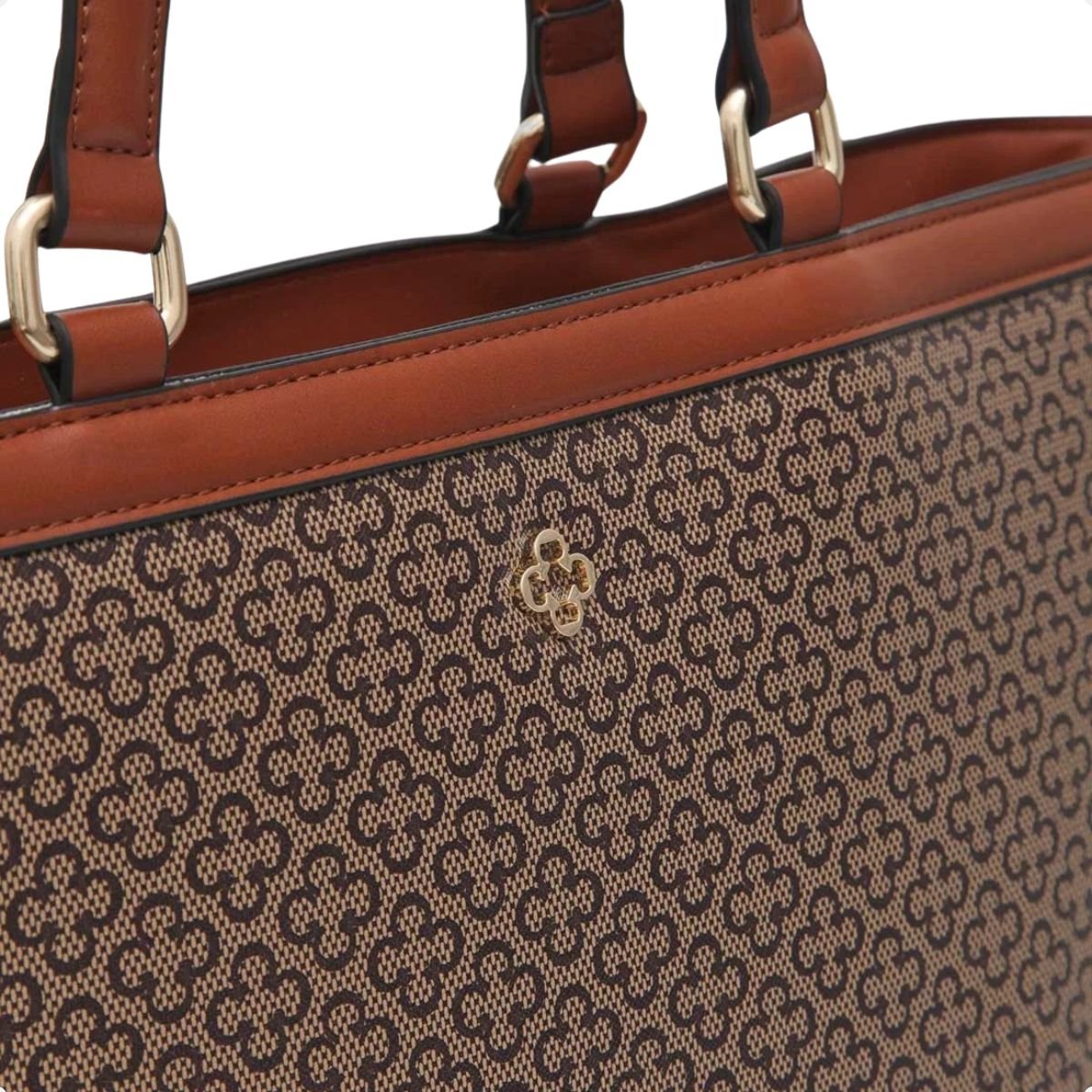 Bolsa Sacola Shopper Capodarte Monograma Marrom 5