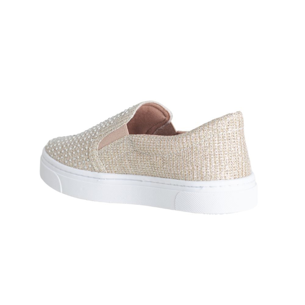 Tênis Moda Casual Feminino Tênis Moda Casual Intimus Pes 1636 Dourado 4