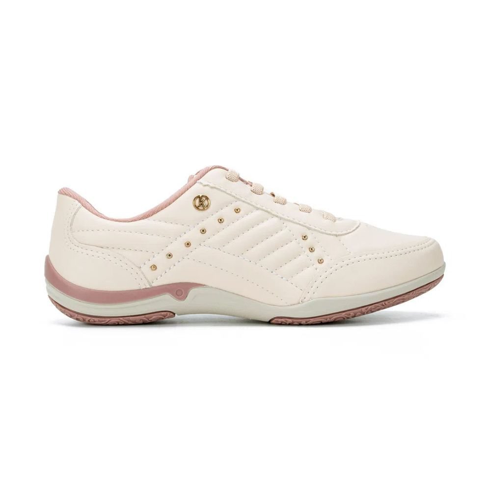 Tênis Moda Feminino Kolosh Rosa Bege 4