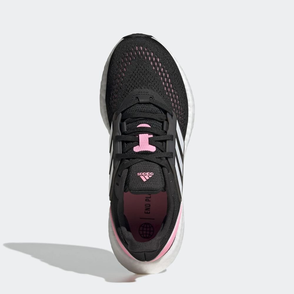 Tênis Running Feminino Pureboost 22 Adidas Preto E Rosa Preto 3