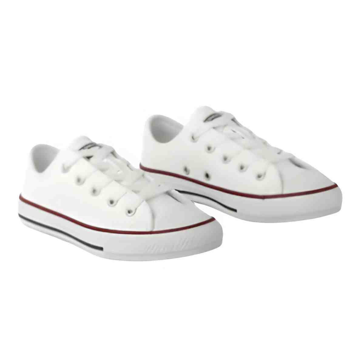 Tênis Infantil Casual Converse Chuck Taylor All Star Juvenil Branco Branco 2