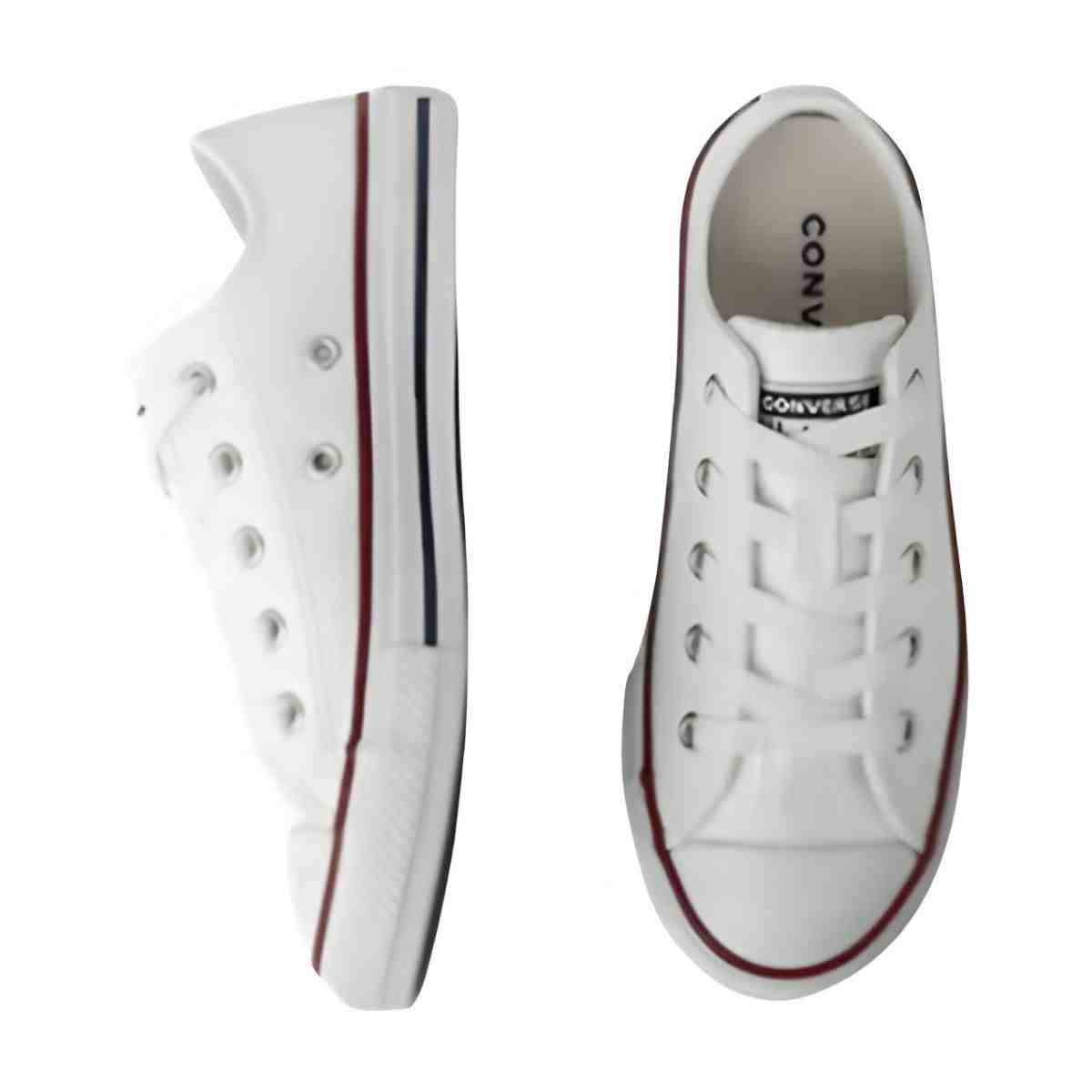 Tênis Infantil Casual Converse Chuck Taylor All Star Juvenil Branco Branco 3