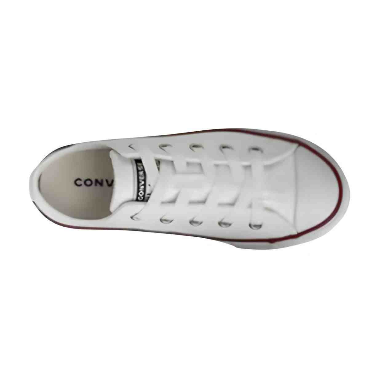 Tênis Infantil Casual Converse Chuck Taylor All Star Juvenil Branco Branco 6