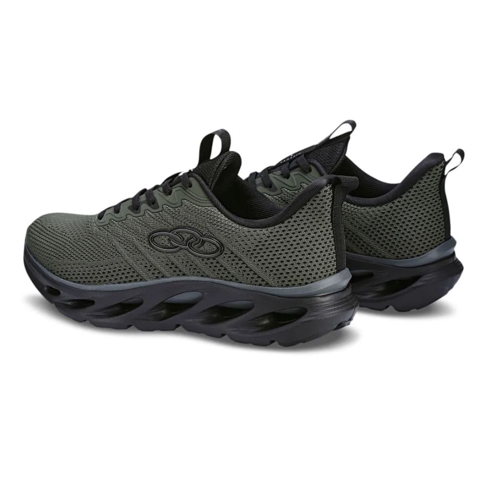 Tênis Running Masculino Olympikus Diffuse 5 Militar E Preto Cinza 4