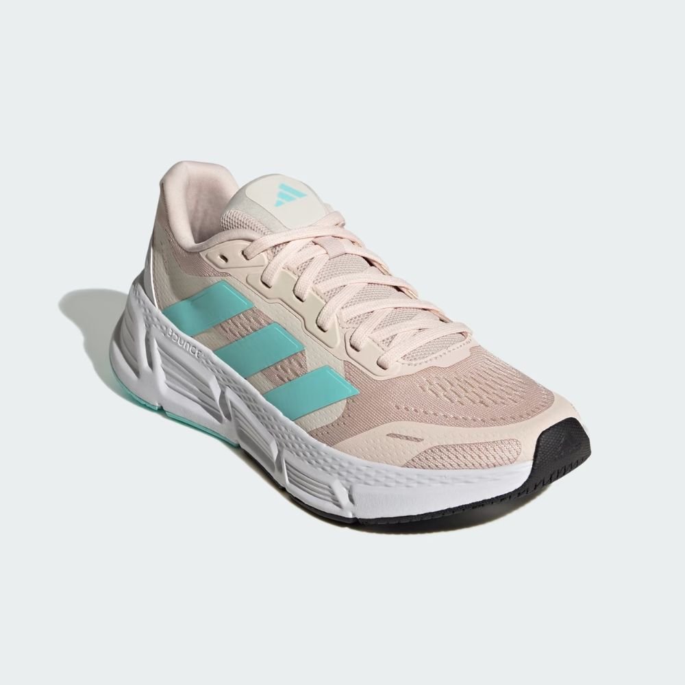 Tênis Casual Feminino Questar 2 Adidas Rosa E Azul Bege 2