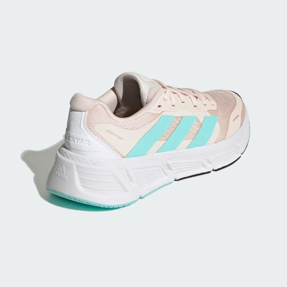 Tênis Casual Feminino Questar 2 Adidas Rosa E Azul Bege 4