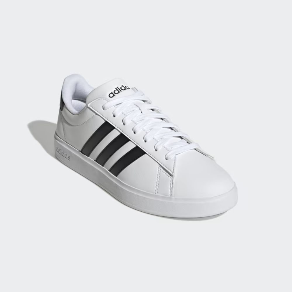 Tênis Casual Masculino Adidas Grand Court Cloudfoarm Comfort Branco Branco 2