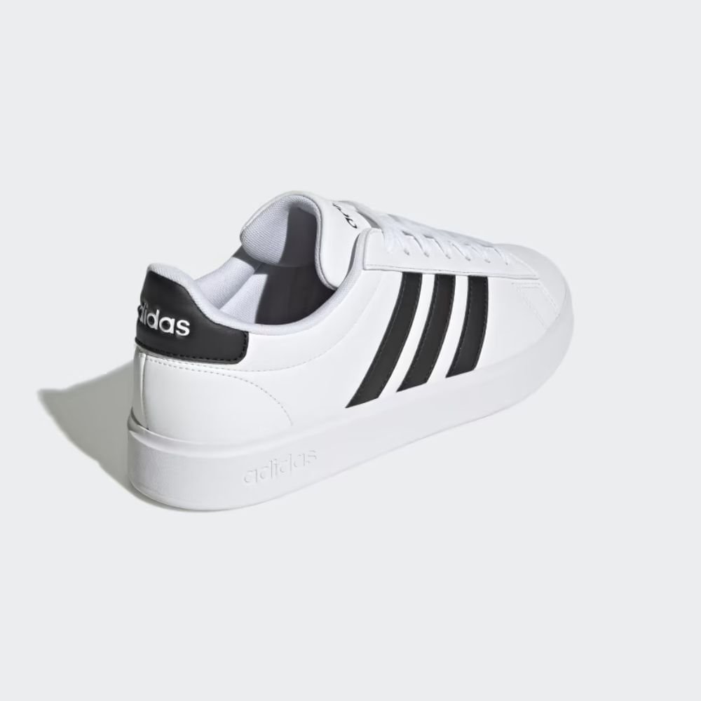 Tênis Casual Masculino Adidas Grand Court Cloudfoarm Comfort Branco Branco 4