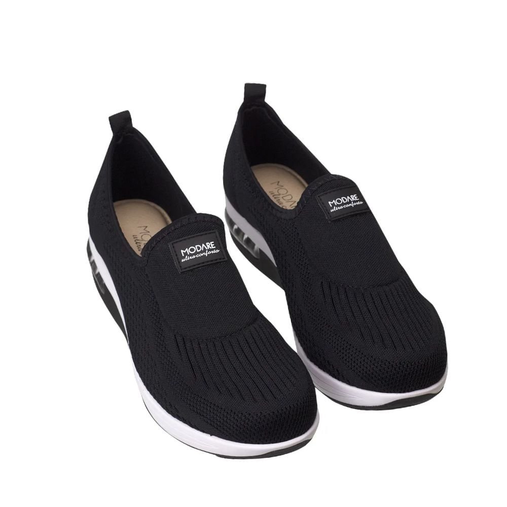 Tênis Moda Feminino Modare Ultra Conforto Preto Preto 1