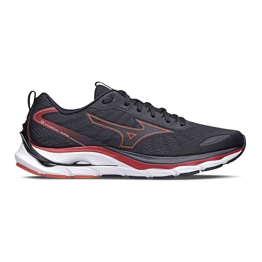 Tênis Masculino Running Mizuno Wave Disnasty 5 Preto E Vermelho Preto 4
