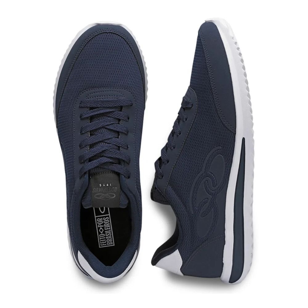 Tênis Running Masculino Olympikus Poseidon Marinho E Branco Azul 2