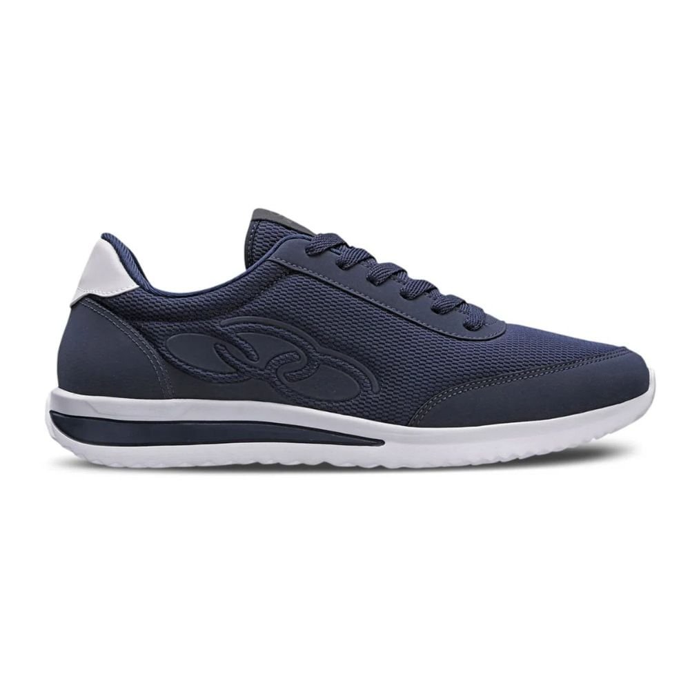 Tênis Running Masculino Olympikus Poseidon Marinho E Branco Azul 4