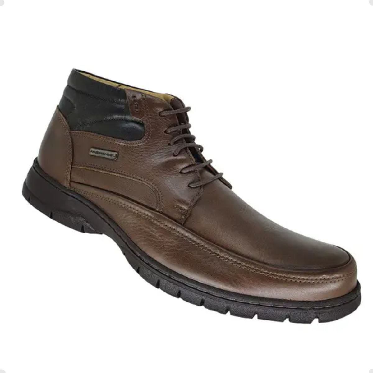 Coturno Masculino Adulto Casual Anatomic Gel Marrom Marrom 2