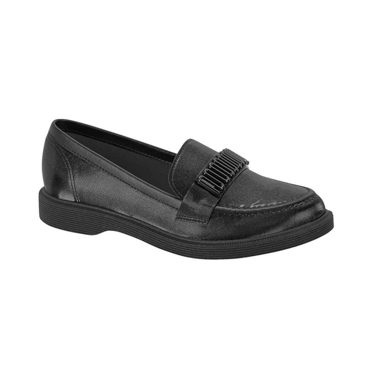 Sapato Feminino Mocassim Moleca Preto Preto 2