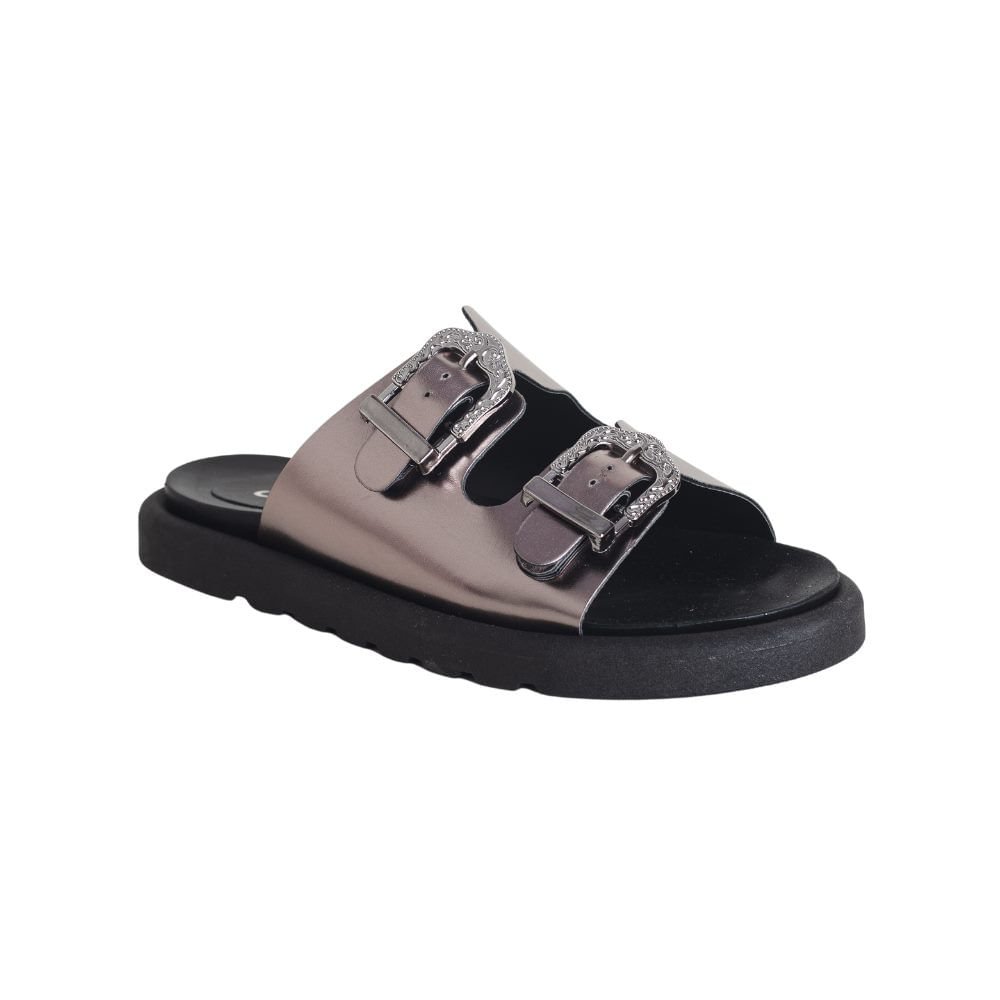 Tamanco Feminino Papete Squizz Prata Prata 2