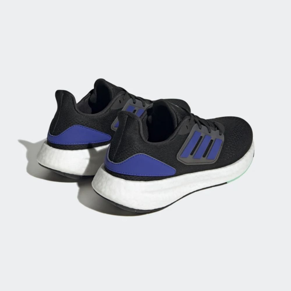 Tênis Running Masculino Pureboost 22 Adidas Preto E Azul Preto 7